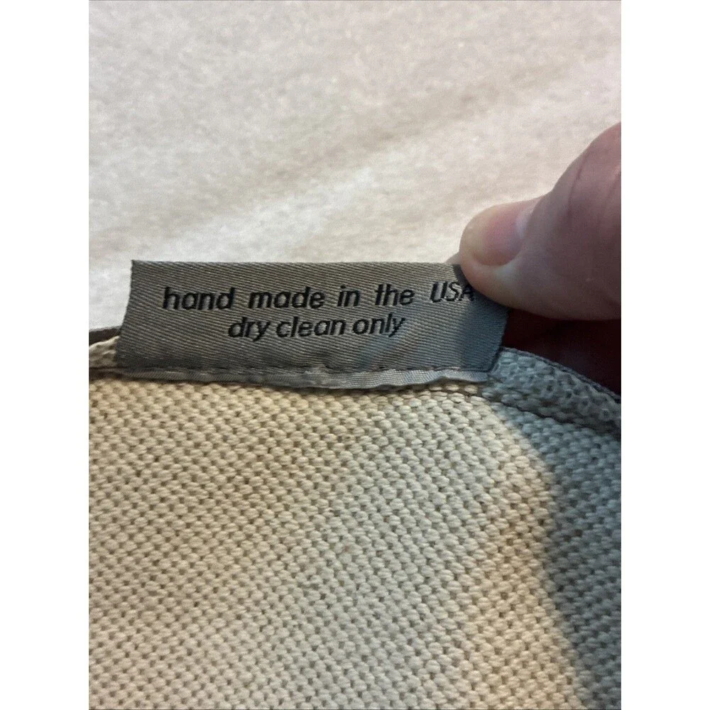 Kevin O’Brien Studio 20x13 Lumbar Pillow Cover Tan Woven Velvet Trim